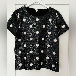 JCrew sequin tshirt L